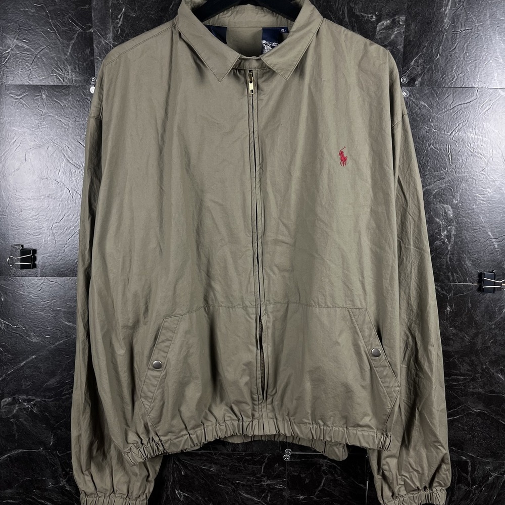 Polo Ralph Lauren Men's Green Vtg Cotton Harrington Jacket XL